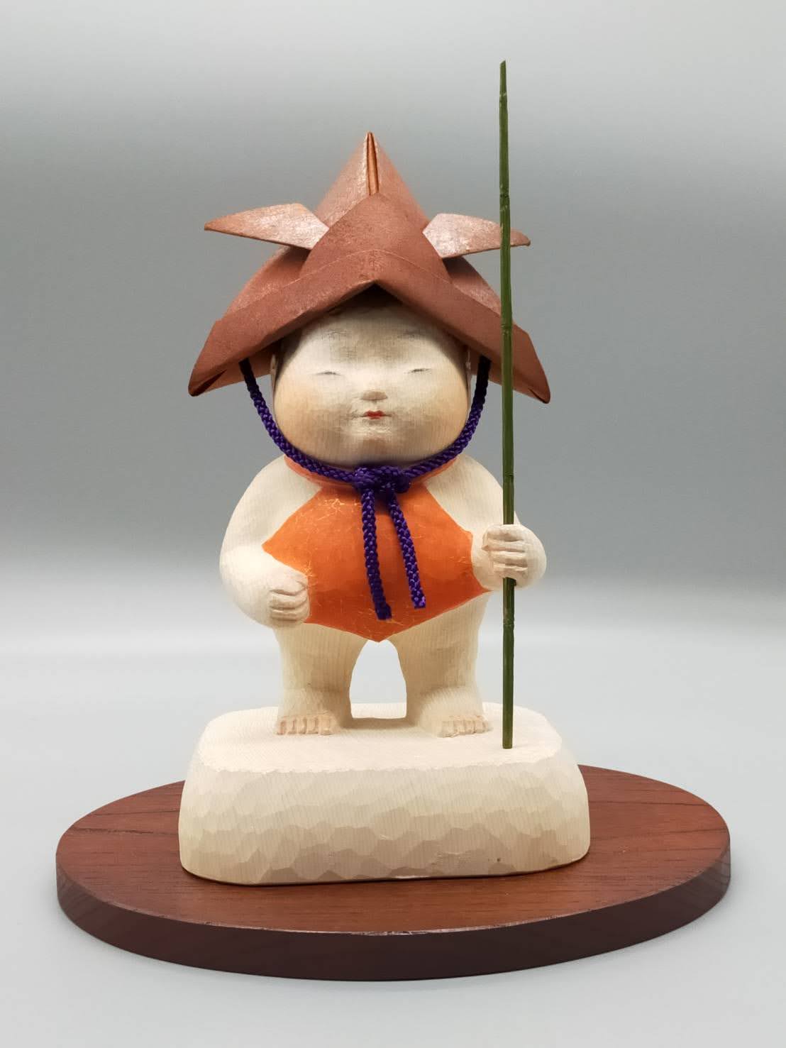 木彫りサワディー人形 タイ製 104cm - 置物